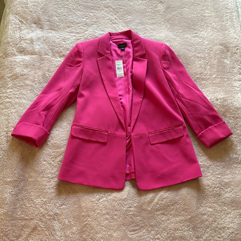 Ann Taylor Factory Pink 3/4 Sleeve Blazer Size XXS
